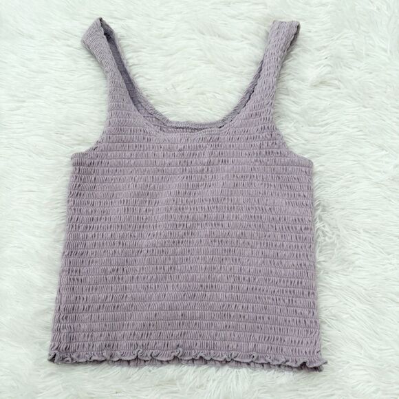 Women Hollister Knit Wide Strap Tank Top Y2K in Lilac Size Extra Small - Picture 2 of 5